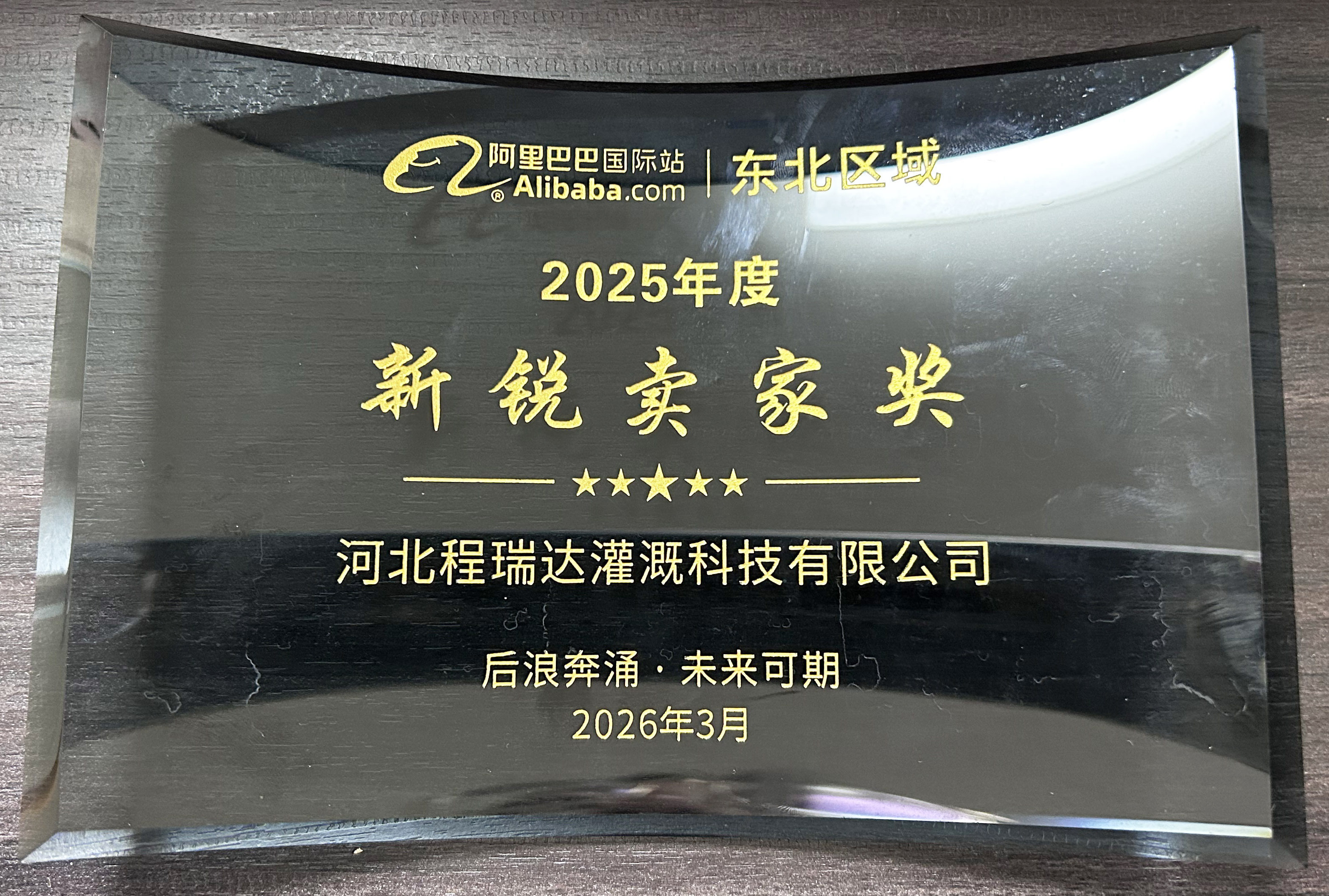 玉树程瑞达灌溉 | 荣获阿里国际站新锐卖家奖